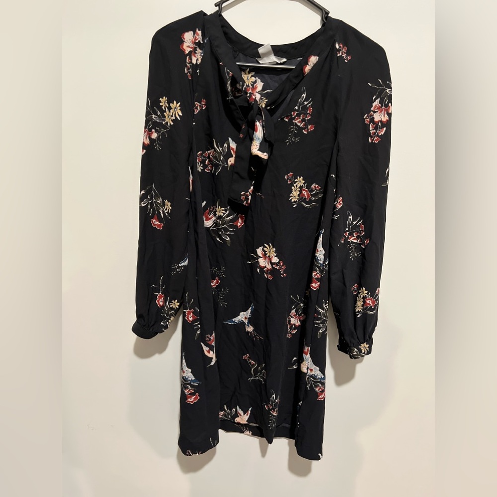 Black floral dress
